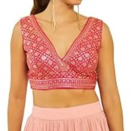 soch Silk Women's Solid Regular Fit Sleeveless Blouse-picture-16