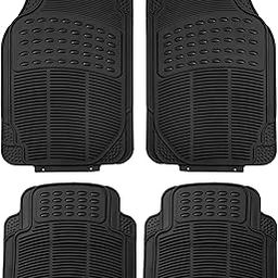 Kozdiko Car Simple Rubber Black Floor Mat Set of 4 Pcs for Maruti Suzuki Brezza-18