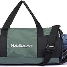 VitalCarry Polyester Duffle/Gym Bag for Men & Women, Adjustable Shoulder Bag for Unisex Gym/Fitness Bag/Sports & Travel Sports Kit with Separate Shoe Compartment (Grey_Black, GMB-7)-44