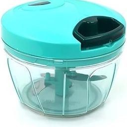 Vegetable Chopper for Kitchen Use – Plastic | Vegetable Hand-Pull Food Chopper with 3 Stainless Steel Blades | Onion Chopper | Compact, Durable & BPA-Free(Green, 450Ml)-image-24