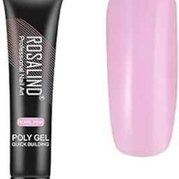 ROSALIND NAIL EXTENSION GEL from BELLE GAGA ™ 15ml Poly Nail Gel Poly Extension Gel Builder Gel for Starter DIY Manicure Nail Art Design Supplies (RE09-08 PEARL PINK)-image-49