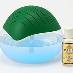 Rama Emporium LED Aroma Diffuser & Air Purifier – 500ml Cool Mist Humidifier with Soothing Light & Free Fragrance Oil – Green Color – Ideal for Home, Bedroom, Office & Relaxation-70