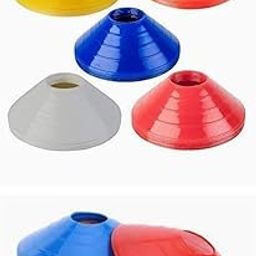 RSW Plastic Space Marker Agility Soccer Cones for Training, Football, Kids, Sports, Field Cone Markers, Cones for Football with Stand - 3 Inch Space Marker Cones (Multicolor) PO6 (10)-image-33