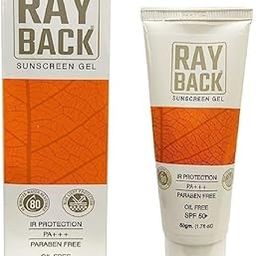 RayBack Sunscreen Gel SPF 50+ – 50g | Broad Spectrum UVA, UVB & IR Protection | Oil-Free, Paraben-Free, Lightweight Formula-27