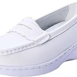 Nurse Shoes Nurses Day Gift Restaurant Non Slip Comfortable White PU Leather 38-image-73