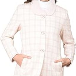 Women's Pink Checked Longline Overcoat-picture-12