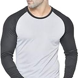 CHKOKKO Men's Solid Quick Dry Full Sleeve Regular Fit Round Crew Neck Active Sportswear Gym T-Shirt for Workout Training Running and Fitness Activities-image-94