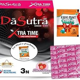 AZISTA Dasutra Max Pleasureted Condoms For Men|5 In 1 Multi-Textured Lubricated Condoms|Enhanced Pleasure For Both(Strawberry,3 Count(Pack Of 5))-image-54