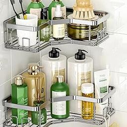 SaleOn Self Adhesive Wall Mounted Rack for Kitchen & Bathroom | Stainless Steel Shelf with Hooks | Rust-Free Multipurpose Storage Rack | 6 Month Warranty (2048)-image-98