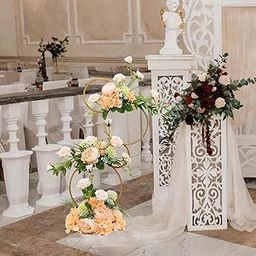 Wedding Backdrop Stand Stable Flower Stand for Event Birthday Party Ceremony Gold| Wedding Stage Decoration | Flower Garland Décor-image-45