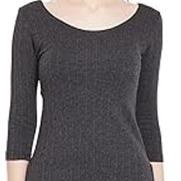 ESANCIA Women Solid Winter Wear Thermal Top Anthra XS-image-61