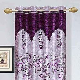 ZYFOX HOME Premium Polyester Printed Long Door Curtain (9 Feet, Purple) -Pack of 1 Pcs-image-22