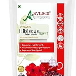 AYUSEA® Pure Hibiscus powder for hair, glowing skin, immunity boost – Microfine Edible A grade 100gm (Pack of 1)-image-65