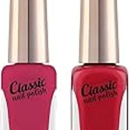 HUDA NAILS BEAUTY Professional Nail Polish Set of 2 Red and Pink Shade, Long Lasting Waterproof Glossy Finish Nail Paint Combo Pack-image-55