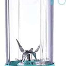 Portable blender Personal 6 Blades Juicer Cup Household Fruit Mixer,With Magnetic Secure Switch, USB Charger Cable (Light Blue)-32
