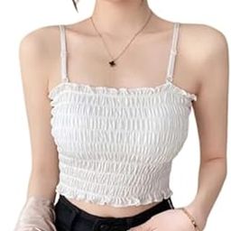 Mistrend Women's & Girl's Slim Fit Padded Crush Tank-Tube Top Freesize, Inner Tube wear.-image-5