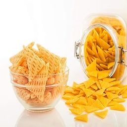 Organic Purify Samosa Fryums 3D Triangle papad Snack Pellets Ready to Fry 200GM Papad Snack Chips | Ready to Fry | Crispy and Rich in Taste | Square shape fryums Papad Ready to Fry With Chat Masala-image-48