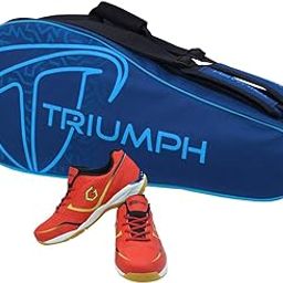 Gowin Badminton Shoe Smash Red Size-3 with Triumph Badminton Bag 303 Navy/Sky-image-85