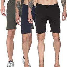 Mens Casual Cotton Bermuda Assorted Any Color Shorts (Pack of 3)-image-77