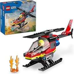 LEGO City Fire Rescue Helicopter Toy with Pilot Minifigure 60411-image-74