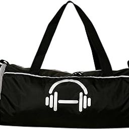 Duffel Gym Bag,Shoulder Bag for Men & Women with Separate Shoe Compartment, Black-20