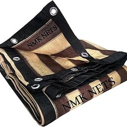 NMK NETS Shade Net 90% Heavy Duty 170 GSM with All Side Eylets for Garden Balcony Multipurpose (6 ft x 10 ft, Chocolate-Brown Color Strap)-image-53