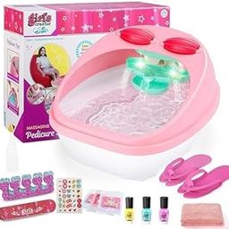Lagertha Foot Spa Toy for ,Massaging Spa Kit for Girl,Foot Soak Tub for Kids,Toys Manicure Pedicure Art Salon,Spa Party Supplies for Girls,Christmas Children Birthday Gift-image-53