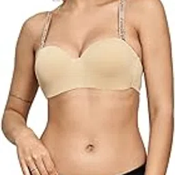 quttos Lightly Padded Underwire Multiway Balconette Bra Panty Set-picture-48