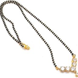 JewarHaat Mangalsutra Indian Wedding Bridal Ad Cz Color Stones Gold Plated Pendant Tanmaniyam Nallapusalu Black Beads Chain Faux Jewelry Women-image-80