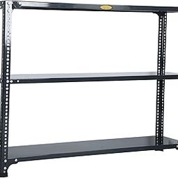 Mil-Nil Prime CRC Sheet 3 Shelf Multipurpose Slotted Angle Rack, 36x47x12 NCH, 18 Gauge (Grey) 14 Gauge Angles-image-32