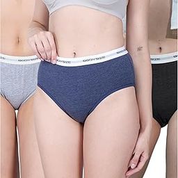 Women's Mid-Waist Lycra Panties - Soft & Stretchy Fabric, Sweat Absorbent, All-Day Comfort Briefs for Optimal Coverage and Support - (Pack of 3)-picture-17