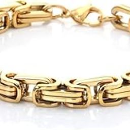 el regalo Stainless Steel Byzantine Chain Bracelet for Men - Timeless Luxury Jewelry for Men- Anti Tarnish/Waterproof Bracelet-picture-10