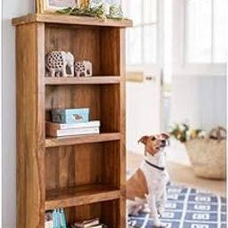 Unique Woodcraft Sheesham Wood Bookshelf Wooden Display Unit Multipurpose Book Stand for Home Library and Office (Natural Honey Finish)-23