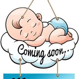 AWANI TRENDS Wooden Coming Soon Mumma Pregnant Gift for Wife Women Sister Pregnancy Gift for Baby Shower Wall Hanging-32