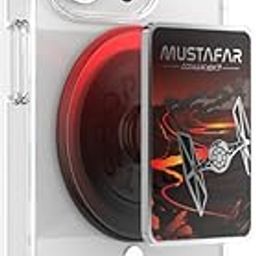 PopSockets Round Phone Grip Compatible with MagSafe, Adapter Ring Included, Phone Holder, Wireless Charging Compatible, Star Wars Tour The Galaxy - Enamel Welcome to Mustafar-57