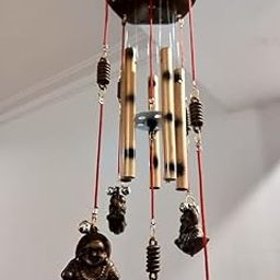 DN Enterprise 5 Bell 5 Buddha Wind Chimes for Balcony Home Decor Positive Sound | Metal Wind Chimes for Wall Hanging Home Decoration-13
