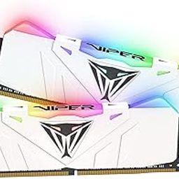 Patriot Memory Viper RGB DDR4 16GB(2 x 8GB) 3600MHz UDIMM Desktop Gaming Memory Kits (White Heatshield) - PVR416G360C8KW-15