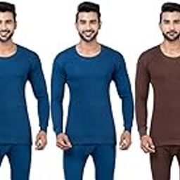 Mens Blended Cotton Oswal Thermal Round Neck Full Sleeves Top Inner Woolen Wear for Winter (Pack of 5)-image-18