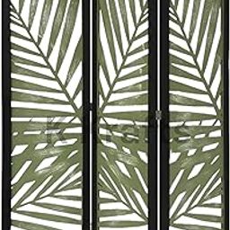 K Krafts Wooden Room Partition, Room Divider, Carved Wood Folding Room Divider, Folding Privacy Screens, Modern Living Room Bedroom Decoration, Room Dividers (Green & Black)-image-38