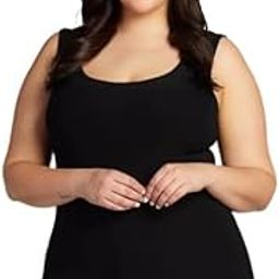 Women's Athletic Compression Tank Top Running Shirt Plus Size Pack of 1 (5XL, Black)-picture-12