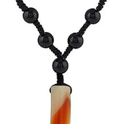 Stylish Tiger Nail Shape White, Orange Crystal Cotton Dori Pendant Necklace Chain For Men And Women SPn20209280-image-90