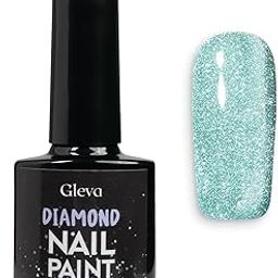 Gleva Diamond Glitter Nail Polish Soak Off UV Gel for Nail Art Sparkly Diamond Nail Paint Long-Lasting for Salon Home DIY Manicure 1 PCS 8ml For Women’s & Girls (Green)-image-21