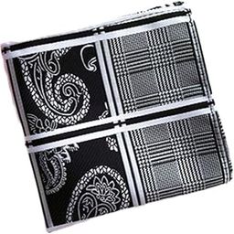 Paisley & Checks Pattern Pocket Square Handkerchief Gift for Men-picture-41