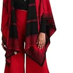 khaleej Women Scarlett Reversible Cape (RED/Black_Free Size)-picture-12