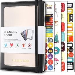 THE WHITE SHOP Food and Fitness Journal Hardcover Wellness Planner Workout Journal for Women Men to Track Meal and Exercise Count Calories Weight Loss Diet Training Weight Loss Tracker Undated Home an-18