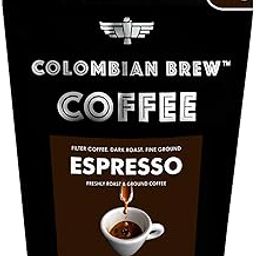 COLOMBIAN BREW COFFEE Arabica Espresso Filter Coffee Powder Bag, Roast & Ground Strong, 100G-17