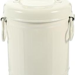 KOMBIUDA Desktop Trash Can Desktop Wastebasket Counter Garbage Bin Trash Container Mini Dumpster Car Trash Can Bags Tabletop Trash Can Iron Pencil Office Storage Barrel White-16