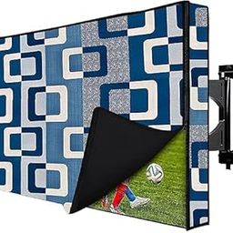 DADADEALS Dustproof PVC LED TV Cover Suitable for All Models of 32 Inch TV Floral Pattern LED/LCD/Monitor TV Cover _NWTV_32 INCH-TV-COVER-BLUE BOX-image-26
