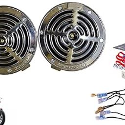 SHOP4U 125mm Silver Grill Super Sonic Super tone Horn Set with Relay and wire Compatible with Bike, car, scooty, Truck, Auto, Van-16
