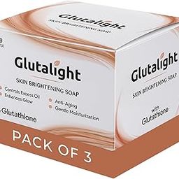 Glutalight Soap | Glutathione | Fades Dark Spots & Hyperpigmentation | Tan Removal Soap For Women & Men | Bathing Soap | Helps Control Excess Oil | Bath Soap Combo Offers |For Radiant Glow - Pack of 3-22
